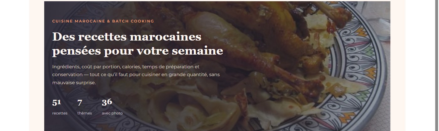 Batch Cooking Marocain