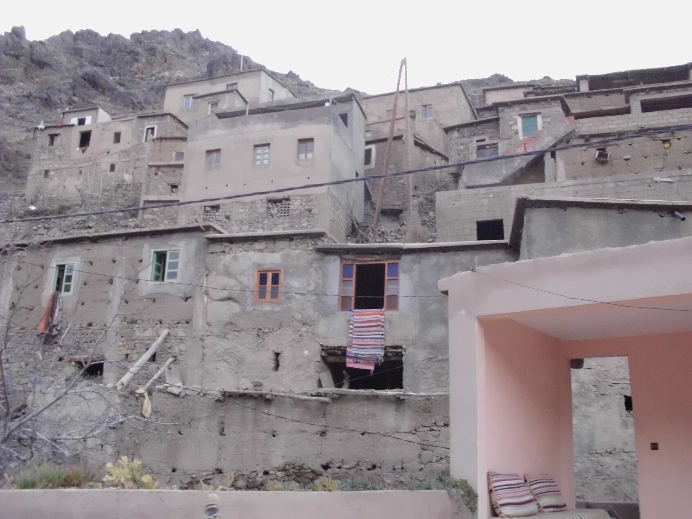 Maisons locales d'Imlil, dans le Haut Atlas